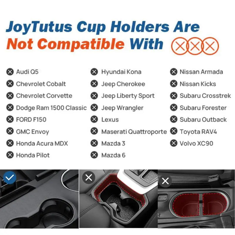 Joytutus Summer Vibes Car Cup Holder with 360° Cellphone Mount for 18-40 Oz Hydro Flask and YETI Mugs - Adjustable Smartphone Stand in Durable Plastic