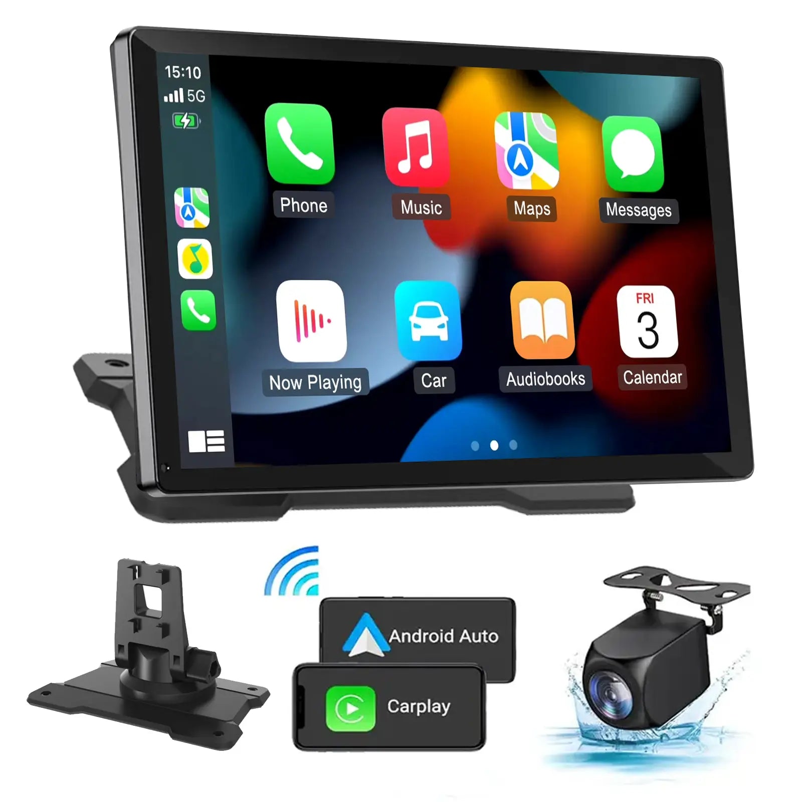 【Pierden】2026 Newest 7-Inch IPS Touchscreen Car Stereo with Wired/Wireless AC/AA Support Carplay for Vehicles