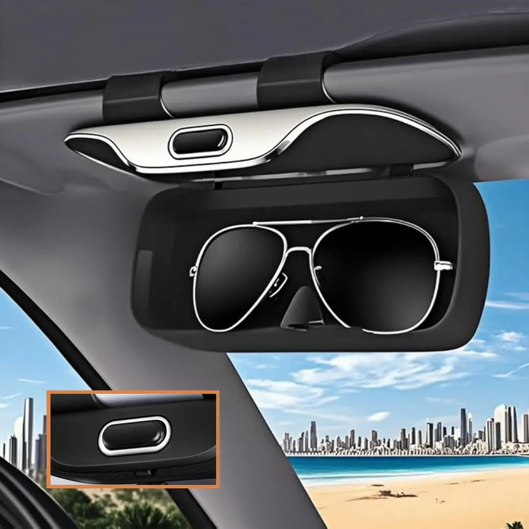 Universal Car Sun Visor Organizer: Multi-Functional Sunglasses and Eyeglass Holder for Interior Protection and Organization
