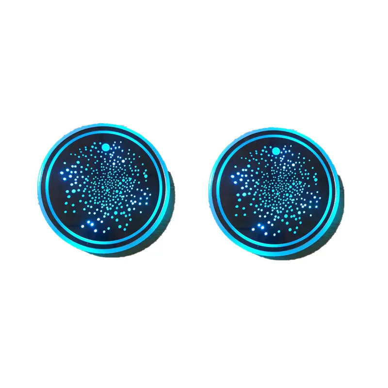 LED Cup Holder Lights for Cars - Rechargeable Color-Changing Coaster Inserts (1, 2, or 4 Pack) - Stylish Vehicle Accessories for Teens