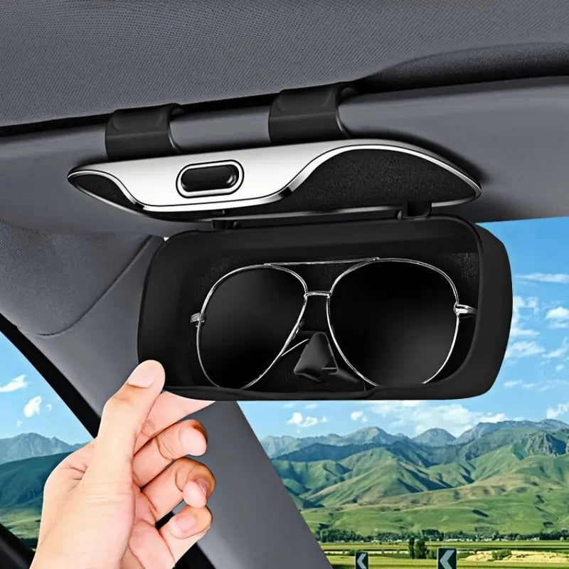 Universal Car Sun Visor Organizer: Multi-Functional Sunglasses and Eyeglass Holder for Interior Protection and Organization