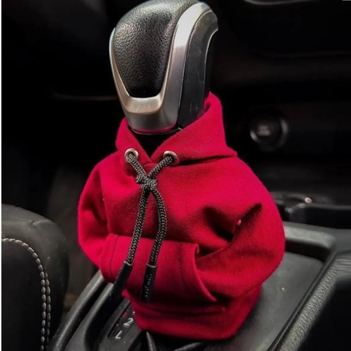 Hoodie-Style Car Gear Shifter Cover - Cute Mini Automotive Interior Accessory