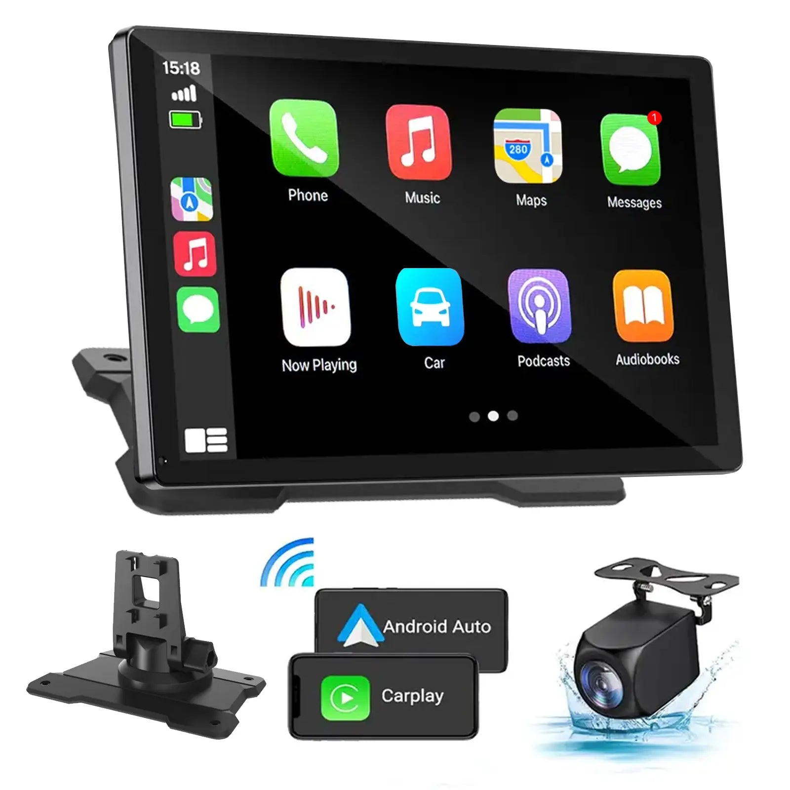 【Pierden】2026 Newest 7-Inch IPS Touchscreen Car Stereo with Wired/Wireless AC/AA Support Carplay for Vehicles