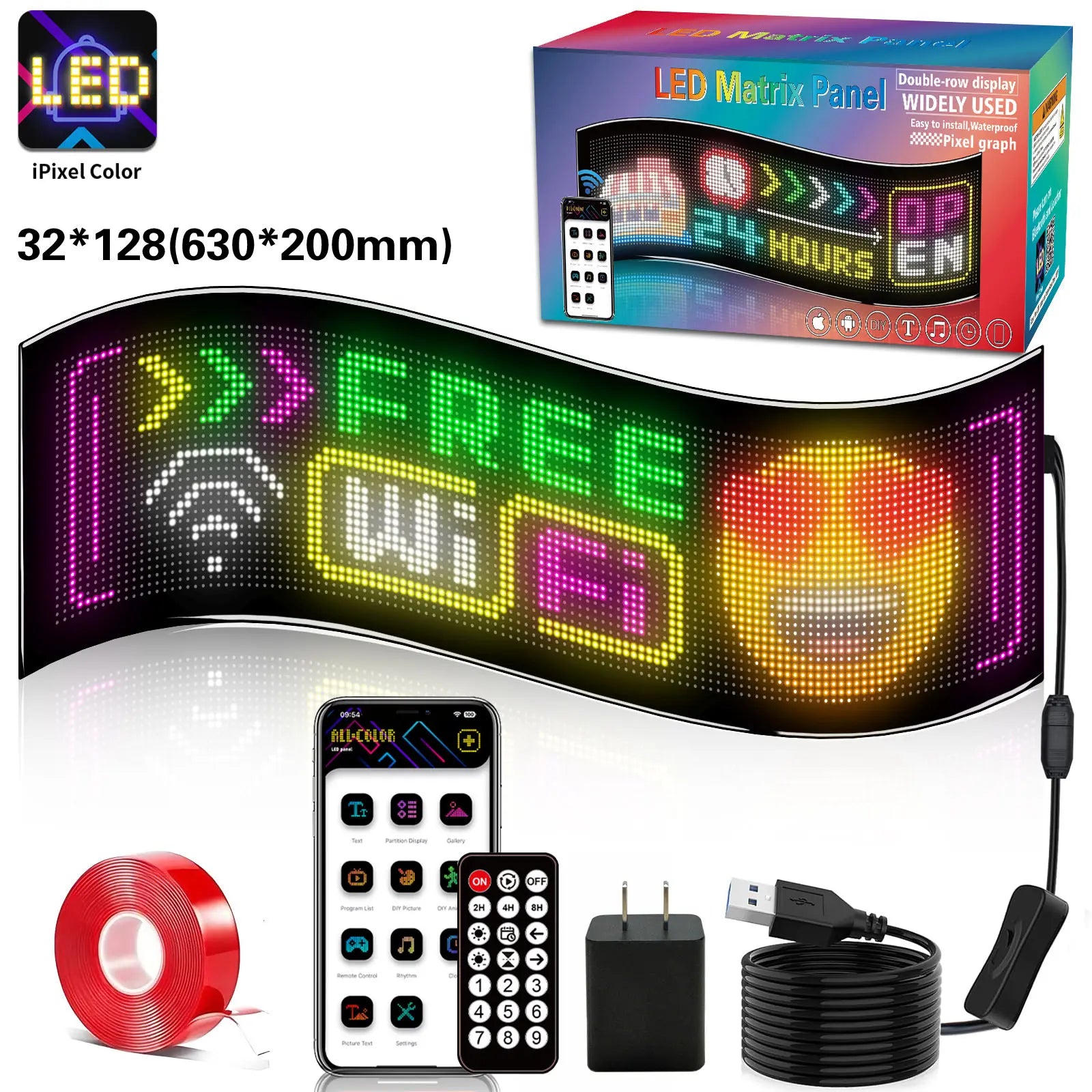 Nfutreon Programmable LED Eyes for Car Windshield - Bluetooth App Control with Pre-Made Animations and Customizable Text - Ideal for Father's Day and Black Friday Gifts