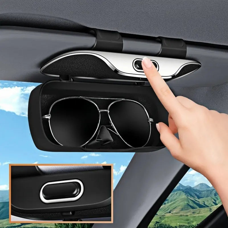 Universal Car Sun Visor Organizer: Multi-Functional Sunglasses and Eyeglass Holder for Interior Protection and Organization