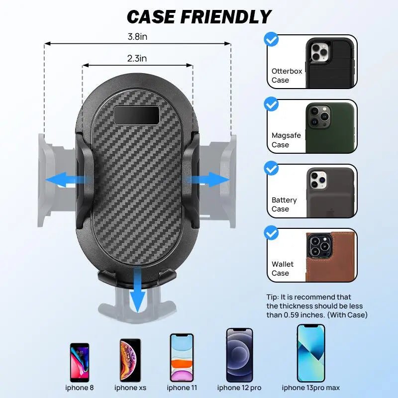Joytutus Summer Vibes Car Cup Holder with 360° Cellphone Mount for 18-40 Oz Hydro Flask and YETI Mugs - Adjustable Smartphone Stand in Durable Plastic