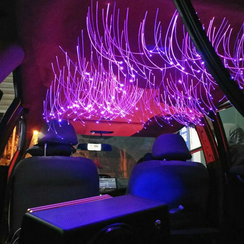 Fiber Optic Twinkle Lighting System for Home and Vehicle - 500/1000 Piece Ceiling Kit with Remote Control for Bedroom and Dashboard LED Backlighting